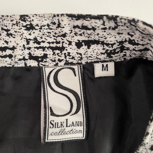 SilkLand Geometric Abstract Statement Jacket Women's M  Cotton Blazer - Picture 9 of 12